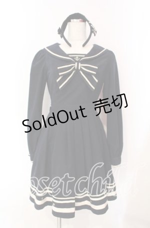 画像: Secret Honey / カチューム付マリンワンピース  ネイビー O-25-10-21-081-CA-OP-IG-OS