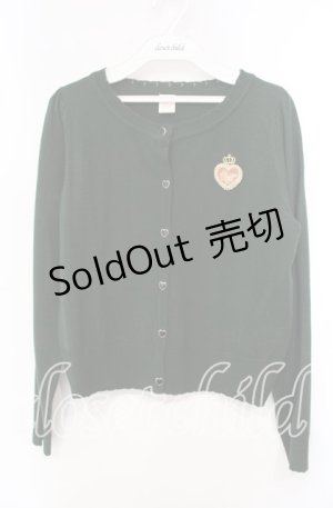 画像: Secret Honey / ハートクラウンカーディガン  グリーン O-25-10-21-089-CA-TO-IG-ZT112