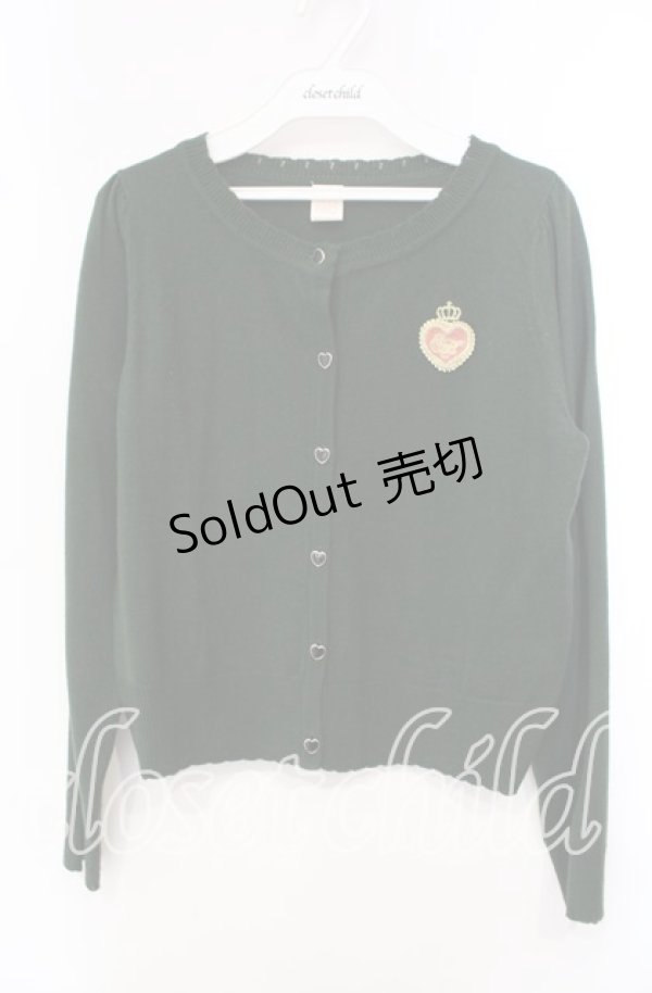 画像1: Secret Honey / ハートクラウンカーディガン  グリーン O-25-10-21-089-CA-TO-IG-ZT112 (1)