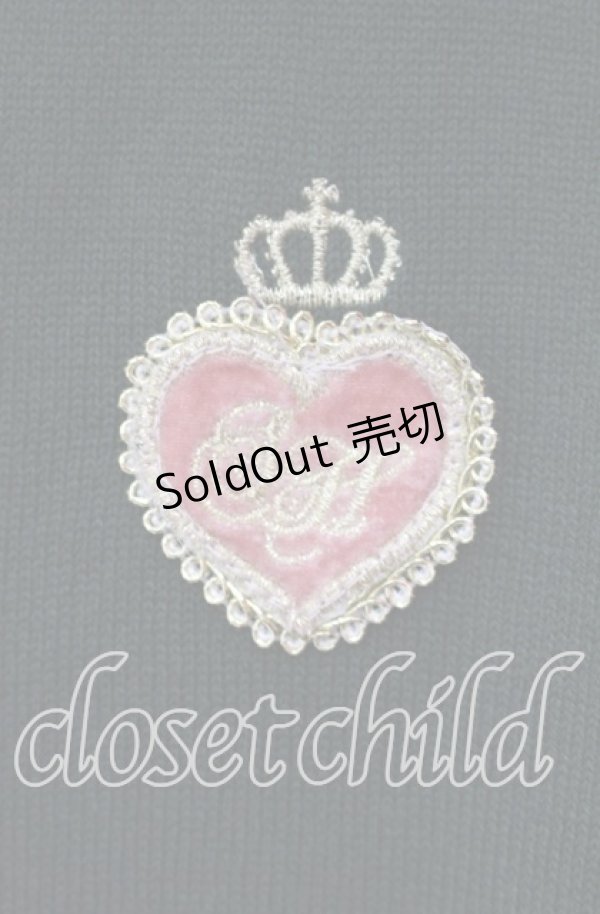 画像2: Secret Honey / ハートクラウンカーディガン  グリーン O-25-10-21-089-CA-TO-IG-ZT112 (2)