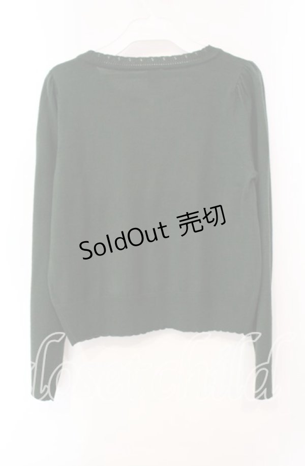 画像3: Secret Honey / ハートクラウンカーディガン  グリーン O-25-10-21-089-CA-TO-IG-ZT112 (3)