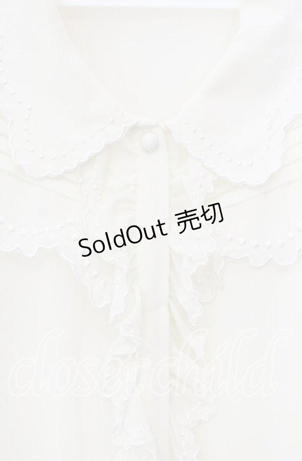 画像2: Secret Magic / スカラップ2重襟ブラウス  アイボリー O-25-10-21-092-CA-BL-IG-OS (2)