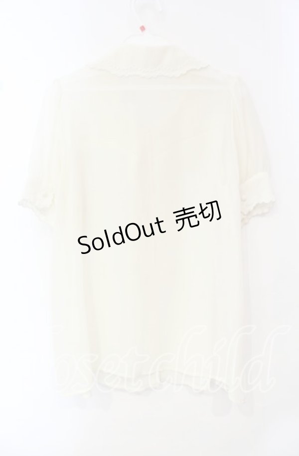 画像3: Secret Magic / スカラップ2重襟ブラウス  アイボリー O-25-10-21-092-CA-BL-IG-OS (3)