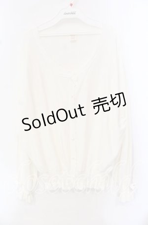 画像: Secret Honey / ハートボタンドルマンカーディガン  オフ O-25-10-21-094-CA-TO-IG-OS