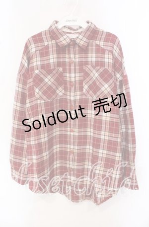 画像: LIZ LISA / チェック起毛ブラウス 0 アカ O-25-10-21-097-LO-BL-OW-OS