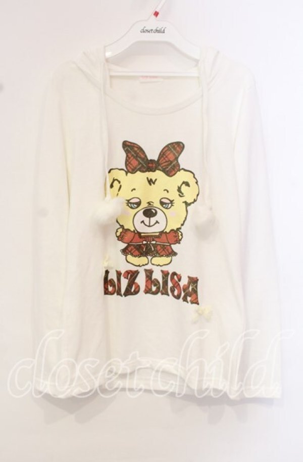 画像1: 【SALE】LIZ LISA / ベアptフード付きカットソー  シロ O-25-10-21-098-LO-TO-OW-ZT23 (1)