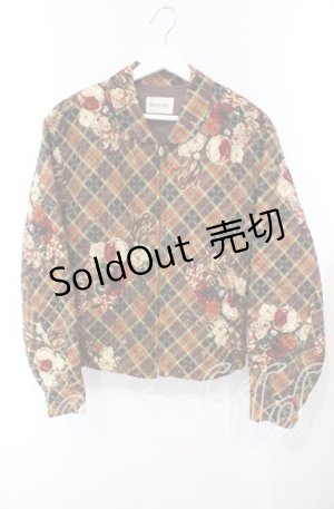 画像: INGEBORG / アーガイルキルティングジャケット  グリーン系 O-25-10-21-104-LO-JA-OW-OS