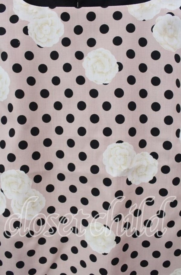 画像2: INGEBORG / カメリアドット柄ノースリーブブラウス  ピンク O-25-10-21-108-LO-TO-OW-ZT129 (2)