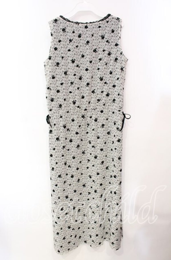 画像3: INGEBORG / フェイクレイヤードフロッキーワンピース  シロ×クロ O-25-10-21-114-LO-OP-OW-ZT381 (3)