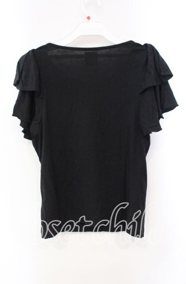 画像2: F&A / ショルダーリボンカットソー F クロ O-25-10-21-117-LO-TO-OW-ZT127 (2)