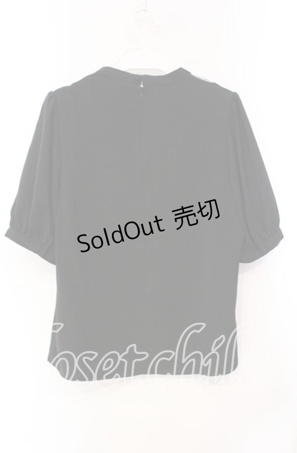 画像3: an another angelus / ヨークローズ刺繍プルオーバーブラウス F クロ O-25-10-21-121-CA-BL-OW-ZT1029P (3)