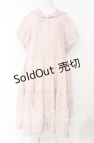 画像: PINK HOUSE / ドットセーラーワンピース【お直しあり】  ピンク O-25-10-21-013-LO-OP-IG-OS