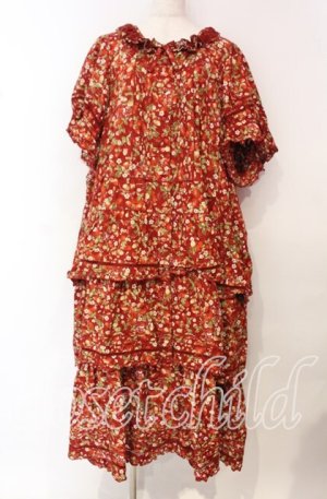 画像: PINK HOUSE / いちごロングワンピース【お直しあり】  アカ O-25-10-21-015-LO-OP-IG-OS