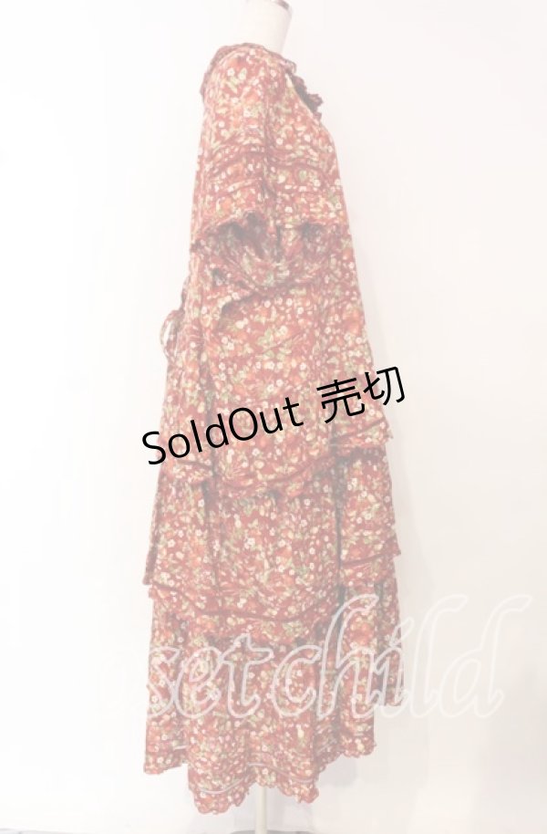 画像3: PINK HOUSE / いちごロングワンピース【お直しあり】  アカ O-25-10-21-015-LO-OP-IG-OS (3)