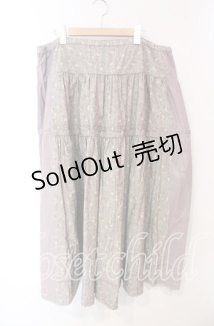 画像: 【SALE】WONDERFUL WORLD / 茨薔薇タックロングスカート【お直しあり】  ラベンダー O-25-10-21-020-LO-SK-IG-ZT163