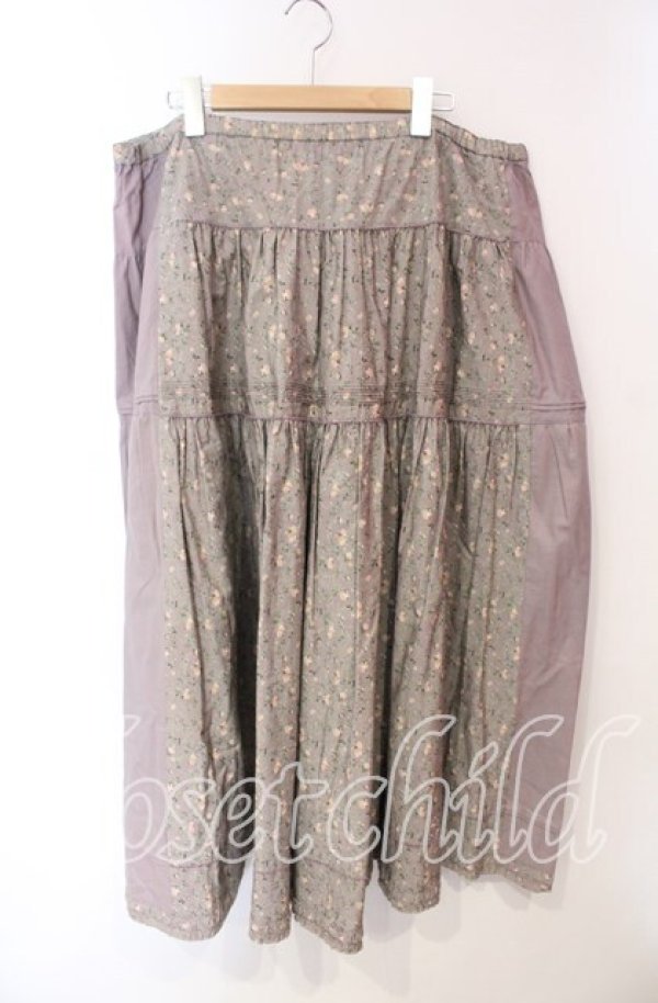 画像1: WONDERFUL WORLD / 茨薔薇タックロングスカート【お直しあり】  ラベンダー O-25-10-21-020-LO-SK-IG-ZT163 (1)