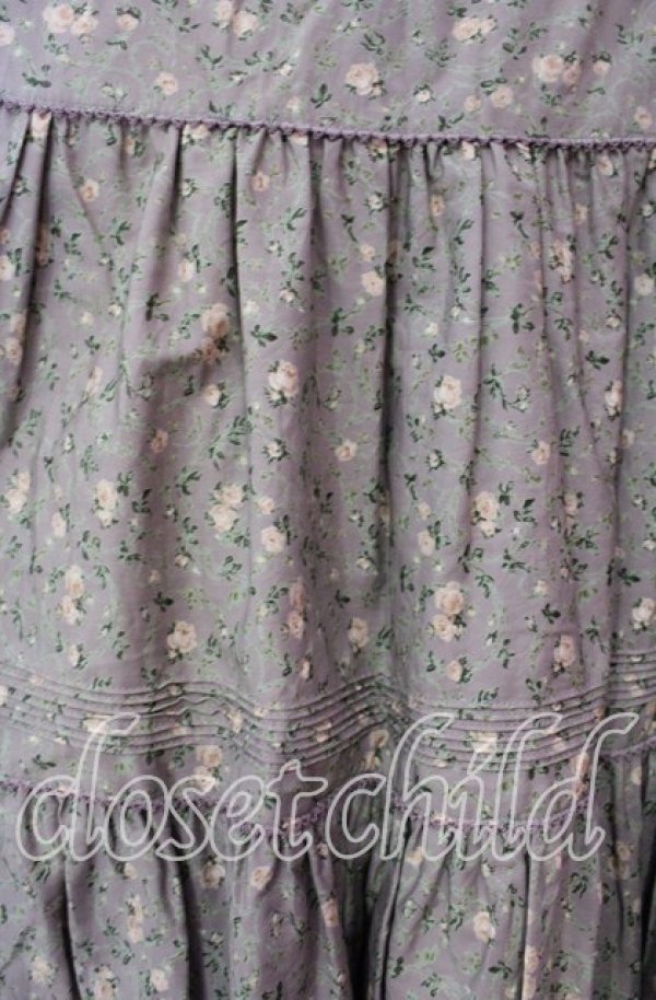 画像2: WONDERFUL WORLD / 茨薔薇タックロングスカート【お直しあり】  ラベンダー O-25-10-21-020-LO-SK-IG-ZT163 (2)