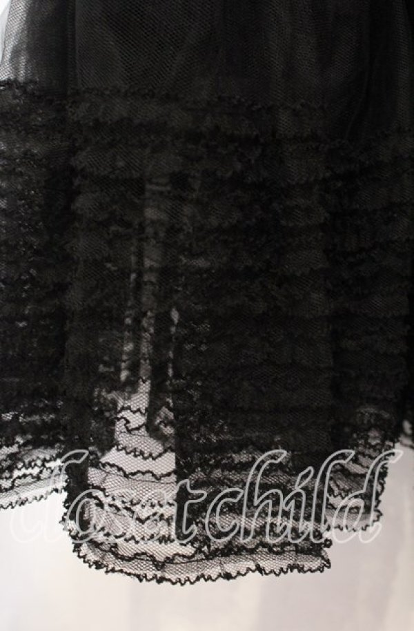 画像2: WONDERFUL WORLD / ハードチュールピコフリルパニエスカート【お直しあり】  クロ O-25-10-21-022-LO-SK-IG-ZTGD0003 (2)