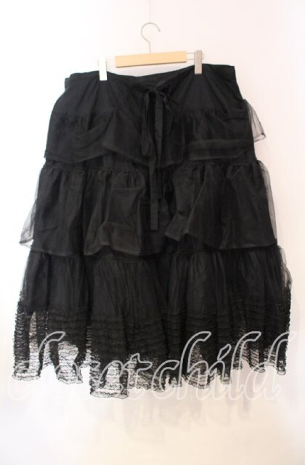 画像3: WONDERFUL WORLD / ハードチュールピコフリルパニエスカート【お直しあり】  クロ O-25-10-21-022-LO-SK-IG-ZTGD0003 (3)