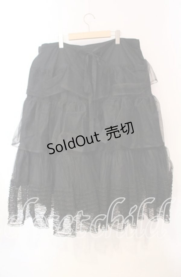 画像3: WONDERFUL WORLD / ハードチュールピコフリルパニエスカート【お直しあり】  クロ O-25-10-21-022-LO-SK-IG-ZTGD0003 (3)