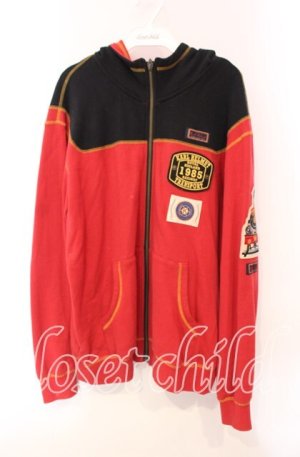 画像: Karl Helmut / レールウェイKARLくんプリント配色パーカー 3（M） アカ O-25-10-21-023-EL-TO-IG-ZT249