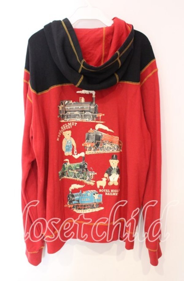 画像5: Karl Helmut / レールウェイKARLくんプリント配色パーカー 3（M） アカ O-25-10-21-023-EL-TO-IG-ZI (5)