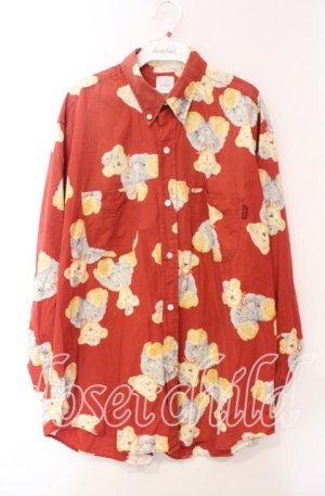 画像: Karl Helmut / くまプリントシャツ  アカ O-25-10-21-025-EL-BL-IG-ZT249