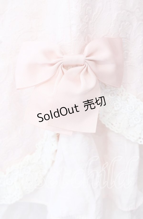 画像3: milky ange / ジャガードパフスリーブワンピース  ピンク O-25-10-23-037-EL-OP-IG-OS (3)