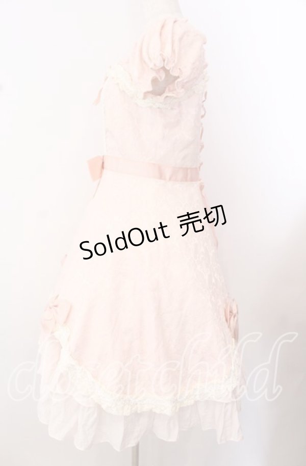 画像4: milky ange / ジャガードパフスリーブワンピース  ピンク O-25-10-23-037-EL-OP-IG-OS (4)