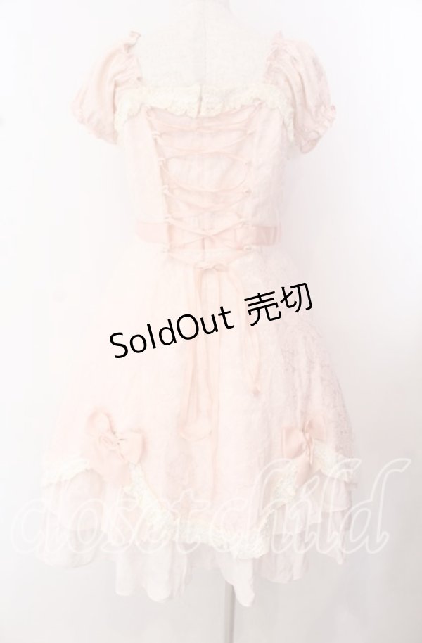 画像5: milky ange / ジャガードパフスリーブワンピース  ピンク O-25-10-23-037-EL-OP-IG-OS (5)