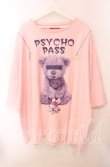 画像1: Amilige / 肩ZIP PSYCHO PASS Tシャツ  ピンク O-25-10-23-038-PU-TS-YM-OS (1)