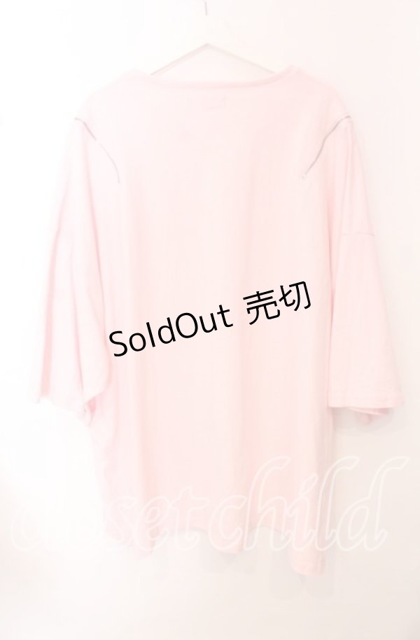 画像3: Amilige / 肩ZIP PSYCHO PASS Tシャツ  ピンク O-25-10-23-038-PU-TS-YM-OS (3)