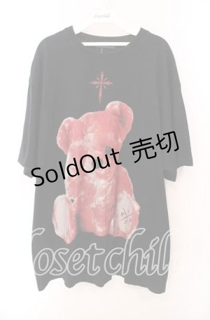 画像: TRAVAS TOKYO / Bear BIG　Tシャツ  ブラックｘレッド O-25-10-23-039-PU-TS-YM-OS