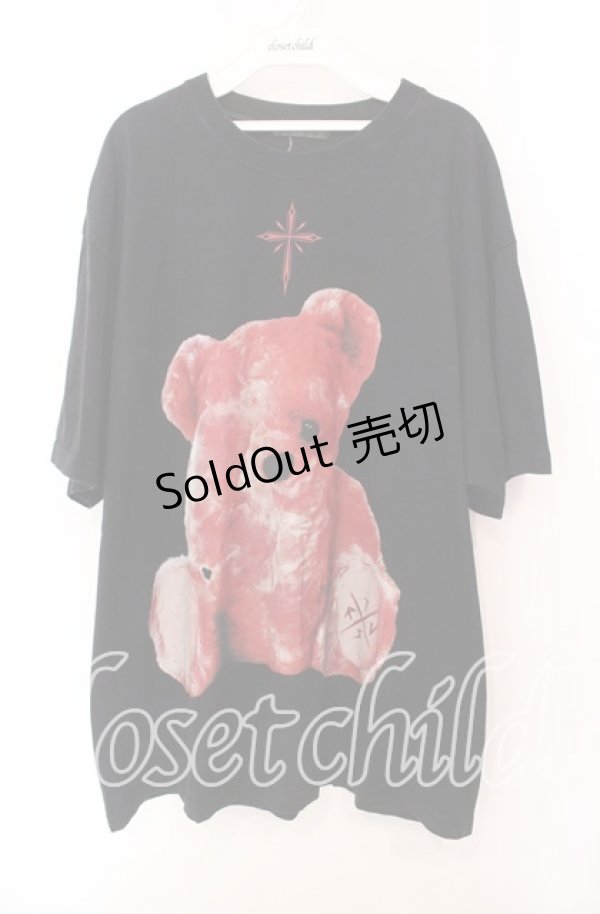 画像1: TRAVAS TOKYO / Bear BIG　Tシャツ  ブラックｘレッド O-25-10-23-039-PU-TS-YM-OS (1)