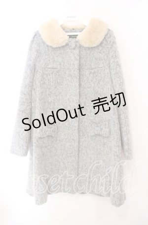 画像: franche lippee black / リボンポケットコート  グレー O-25-10-23-046-LO-CO-IG-OS