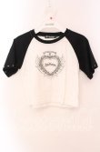 画像1: DimMoire / ラインストーンHeartCoreミニT F ホワイト×ブラック O-25-10-23-047-PU-TO-OW-OS (1)