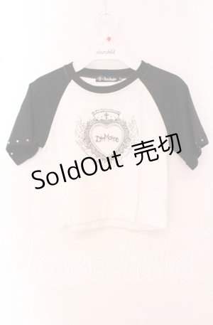 画像: DimMoire / ラインストーンHeartCoreミニT F ホワイト×ブラック O-25-10-23-047-PU-TO-OW-ZT1025D