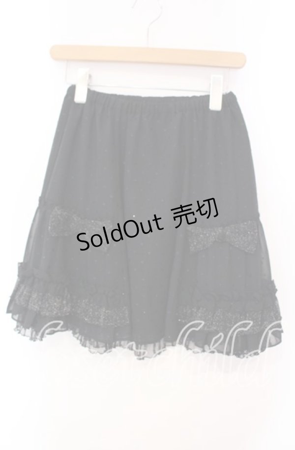 画像1: Emily Temple cute / ラメドットジョーゼットスカート  クロ O-25-10-23-006-ET-SK-OW-ZT456 (1)