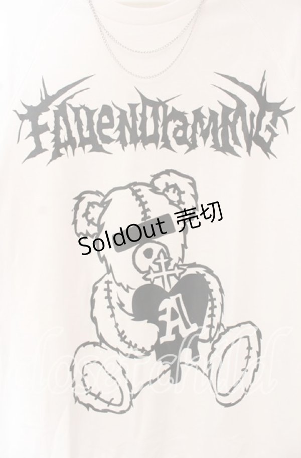 画像2: Amilige / チェーンネックレスベアプリントスウェット  オフホワイト O-25-10-23-050-PU-TO-OW-ZS (2)