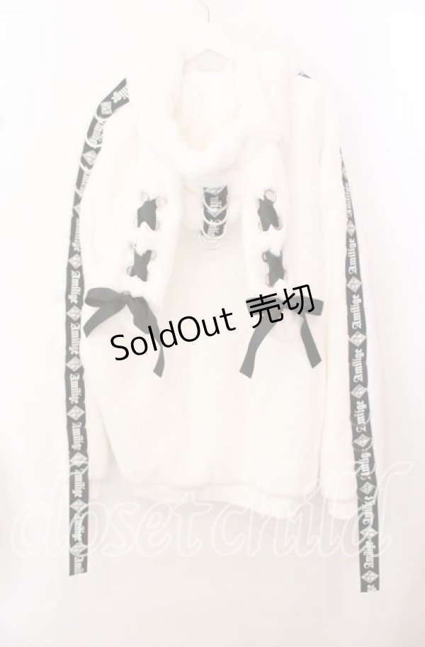 画像4: Amilige / ウサ耳ファーZIPコート  ホワイト O-25-10-23-054-PU-CO-OW-ZT1105D (4)