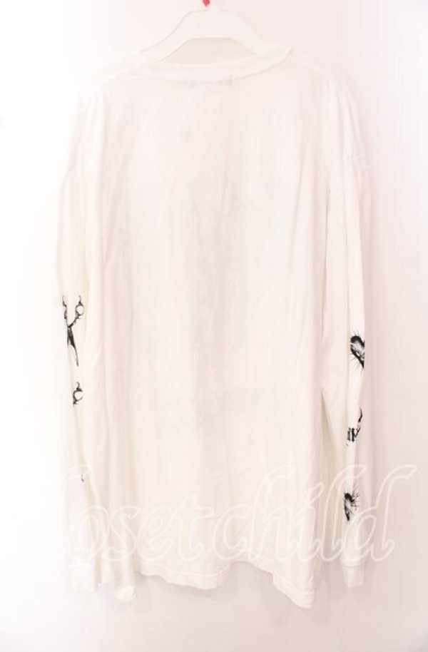 画像5: Amilige / ハートクロス羽プリントロングTシャツ  シロ O-25-10-23-056-PU-TO-OW-OS (5)