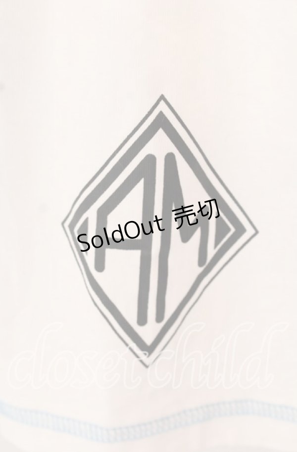 画像3: Amilige / hustlerチェーン付きロンT  ホワイト×サックス O-25-10-23-057-PU-TO-OW-ZS (3)