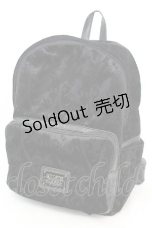 画像: KILL STAR / Aeons Velvet Backpack リュック  ブラック O-25-10-23-1001-SL-BG-IG-ZT-K026