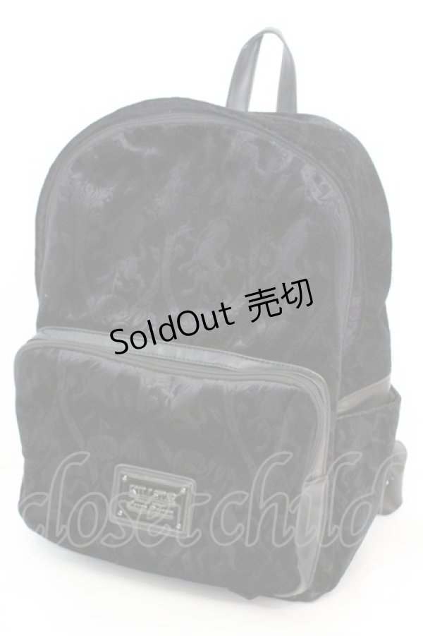 画像1: KILL STAR / Aeons Velvet Backpack リュック  ブラック O-25-10-23-1001-SL-BG-IG-ZT-K026 (1)
