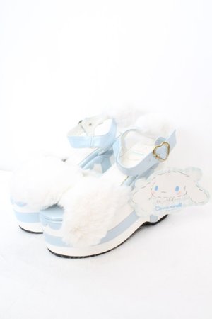 画像: DearMyLove / シナモロール厚底サンダル M シロｘサックス O-25-10-23-1043-EL-SH-YM-ZT-K017