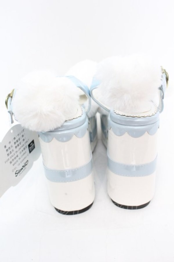 画像3: DearMyLove / シナモロール厚底サンダル M シロｘサックス O-25-10-23-1043-EL-SH-YM-ZT-K017 (3)