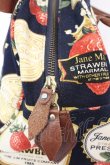 画像2: Jane Marple / ストロベリーラベルのボストンバッグ  ネイビーｘブラウン O-25-10-23-1004-JM-BG-YM-OS (2)