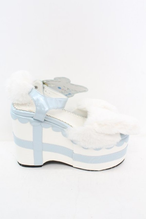 画像7: DearMyLove / シナモロール厚底サンダル M シロｘサックス O-25-10-23-1043-EL-SH-YM-ZT-K017 (7)