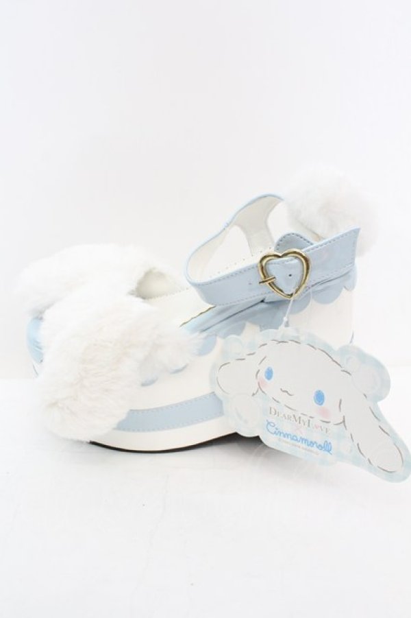 画像8: DearMyLove / シナモロール厚底サンダル M シロｘサックス O-25-10-23-1043-EL-SH-YM-ZT-K017 (8)