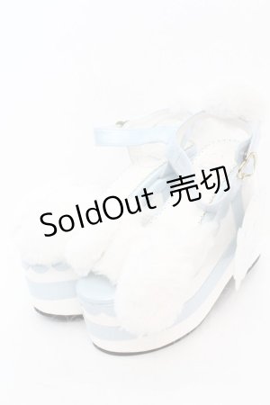 画像: DearMyLove / シナモロール厚底サンダル M シロｘサックス O-25-10-23-1044-EL-SH-YM-ZTK017